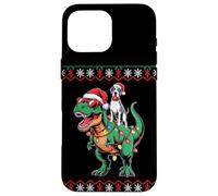 Christmas Great Dane T-Rex Dinosaur Tyrannosaurus Rex Custodia per iPhone 16 Pro Max