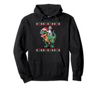 Christmas Great Dane T-Rex Dinosaur Tyrannosaurus Rex Felpa con Cappuccio
