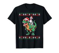 Christmas Great Dane T-Rex Dinosaur Tyrannosaurus Rex Maglietta