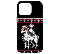 Christmas Great Dane Unicorn Sunglasses Custodia per iPhone 16 Pro