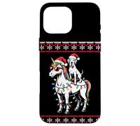 Christmas Great Dane Unicorn Sunglasses Custodia per iPhone 16 Pro Max