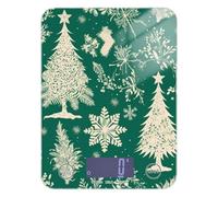 Christmas Green Trees Keto - Bilancia da cucina per alimenti, 5 kg/5 g, bilancia da cucina intelligente con 4 unità per la produzione di sapone, cottura e dieta