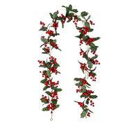 Christmas Greenery Garland, 5.7 Ft Artificial Leaves, for Indoor, Seasonal Eucalipto Garland Room Decor, Outdoor Mantle Stair Bedroom Living Room Porch Patio Garden Yard Party