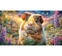 Christmas-guinea-pigs-in-basket 1000 pezzi Puzzle per donne e uomini Carta riciclata Sfida di gioco educativo Gioco stimolante Bellissimo puzzle decorativo 38x26/1000 pezzi