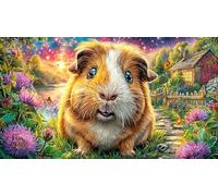 Christmas-guinea-pigs-in-basket Puzzle 1000 pezzi Carta riciclata Estremamente difficile Idea regalo perfetta per adulti Sfida di gioco educativo 38x52/1000 pezzi