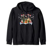 Christmas Guitar Tree Funny Guitarist Christmas Felpa con Cappuccio