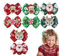 Christmas Hair Barrettes, Cute Hair Clips For Girls, Decorative Hair Clips Set, Toddler Hair Accessories, Bows Hair Barrettes, Hair Clips For Children, Holiday Hair Clips, Festive Hair Accessories