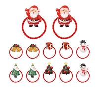 Christmas Hair Ties - Fascine Per Capelli Natalizie 12 Pezzi,per Capelli Elastici per Coda di Cavallo Idee Regalo per Donne Amiche Bambine Figlie