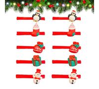 Christmas Hair Ties - Holiday Hair Bands Set | Soft Fabric Blend Gentle Hold Material, Party Outfit Add On, Seasonal Hairstyles Ideas for Events and Celebrations