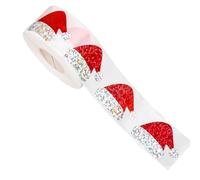 Christmas Hat Stickers - 500 Pieces Christmas Adhesive Stickers, Scrapbook Decals, For Holiday Home Gathering Party School Kids Adults Men Envelope Journal Greeting Card Scrapbook, 3cm/1.18 Inches