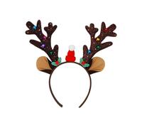 Christmas Headband - Holiday Hair Band Deer Antlers for Face Washing & Festive Occasions | Soft Plush with Elastic Fabric, Cute Reindeer Costume, Accessory for Wedding Camping Picnic BBQ Gathering
