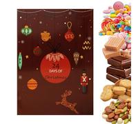 Christmas Holiday conto alla rovescia | Conto alla rovescia di Natale | Calendario ricaricabile | 24 giorni Refillable Treat Box For Home Living Room Bedroom School Party Daily Family Activity