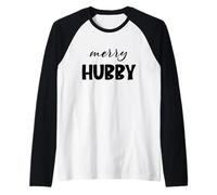 Christmas Holiday Husband, Family Matching, Xmas Merry Hubby Maglia con Maniche Raglan