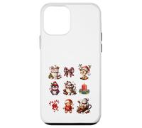 Christmas Holidays Reindeer Penguin Snowman Gingerbread Custodia per iPhone 12 mini