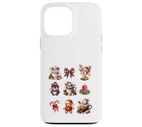 Christmas Holidays Reindeer Penguin Snowman Gingerbread Custodia per iPhone 13 Pro Max