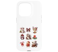 Christmas Holidays Reindeer Penguin Snowman Gingerbread Custodia per iPhone 15 Pro