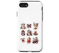 Christmas Holidays Reindeer Penguin Snowman Gingerbread Custodia per iPhone SE (2020) / 7/8