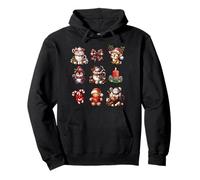 Christmas Holidays Reindeer Penguin Snowman Gingerbread Felpa con Cappuccio