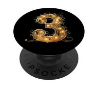 Christmas Holly Lights Numero 3 Joyful PopSockets PopGrip Adesivo