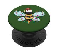 Christmas Honey Bee String Lights For Beekeeper & Bee Lover PopSockets PopGrip Adesivo