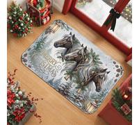 Christmas Horse Winter Holiday Quote Horses Area Tappeto 2' X 3'