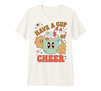 Christmas Hot Cocoa Have A Cup of Cheer Holiday Maglietta Premium