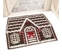Christmas House Doormat - Christmas Decorative Doormat, 23,6 x 35,4 pollici Non Slip House Welcome Mat, Winter Kitchen Bath Outdoor Mat For Shower, Home, Bedroom, Living Room, Floor