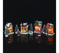 Christmas House Village Mini LED a batteria Set regalo luminoso Luci a LED che