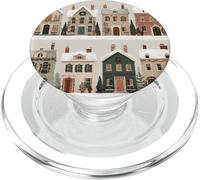Christmas Houses Row - Acquerello Gingerbread Style PopSockets PopGrip per MagSafe