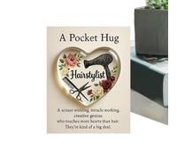 Christmas Hug - Souvenir 2D a forma di cuore | Tasca trasparente per biglietti ispiratori - per uomini e donne, viaggi, laurea, compleanno, festa di Natale, vacanze