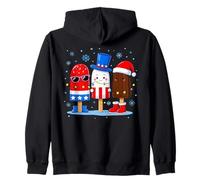 Christmas Ice Cream Orgoglioso Bandiera Americana Uomini Donne Bambini Natale Felpa con Cappuccio