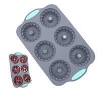 Christmas Ice Molds | Silicone Non-stick Holiday 6-Hole | Wreath Ice Making Tray Soap Molds | for Cocktail Whisky Soap Cake Candy Dessert Treat Drinks Festival Home