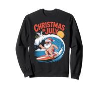 Christmas in July Babbo Natale Surfa Divertimento Estivo Felpa