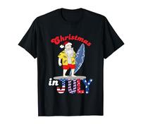 Christmas in July - Summer Santa Claus Beach Hawaii Surf Maglietta