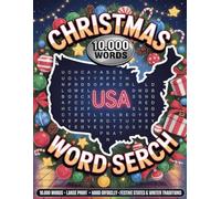 Christmas in USA Word Search - 10,000 Words: Large Print • Hard Difficulty • Festive States & Winter Traditions