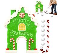 Christmas Indoor Golf Toy, Funny Gingerbread House Mini Golf Game Set, Reusable Holiday Party Activity for Home Living Room Outdoor Celebration or Family Event, Great for Kids Teens and Adults