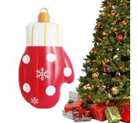 Christmas Inflatable Ball - PVC Giant Blow Up Tree Pendant for Yard | Christmas Themed Outdoor and Indoor Decorations for Patio, Courtyard, Garden, Porch, Windowsills, Lawn, Holiday Display