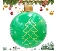 Christmas Inflatable Outdoor Decoration - 24 Inch Large PVC Blow Up Ornament | Waterproof Ball For Home Christmas Decor, Garden, Patio, Backyard, Tree, Roof, Pathway & Park Holiday Decor