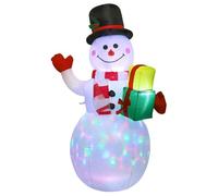 Christmas Inflatables 5 Ft Inflatable Snowman with LED Light ＆ USB Blower Xmas Blow Up Snowman Decorations for Outdoor Yard Holiday Party Garden