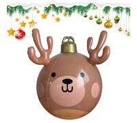 Christmas Inflatables Reindeer Ball, Giant Inflatable Christmas Balls, Festive Seasonal Decor for School, Pathway, Thanksgiving, Driveway, Backyard, Patio, Holiday Party Indoor Outdoor Decorations