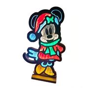 Christmas Inspirations Kurt S. Adler Minnie - Statuetta natalizia a specchio, altezza 40 cm, con effetto specchio 3D, statuetta luminosa per Natale, autunno e inverno, con licenza ufficiale