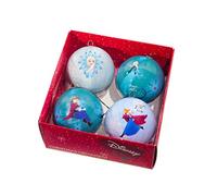 Christmas Inspirations Set di 4 palline per albero di Natale Frozen II con motivo Elsa, Anna & Olaf - Palline di Natale per fan della Disney - Decorazione natalizia