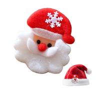 Christmas Iron On Toppe - Christmas Embroidery Patch 3D Festive Soft Plush Decor Craft, Babbo Natale Christmass Clothes Toppe for Family Friends Home Enthusiast Indoor Sewing Shop Kids