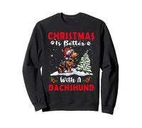 Christmas Is Better with A Dachshund Dog Xmas Puppy Lover Felpa
