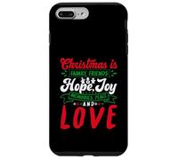Christmas Is Family, Friends Love Memories Funny Xmas Custodia per iPhone 7 Plus/8 Plus