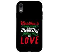 Christmas Is Family, Friends Love Memories Funny Xmas Custodia per iPhone XR