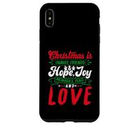 Christmas Is Family, Friends Love Memories Funny Xmas Custodia per iPhone XS Max