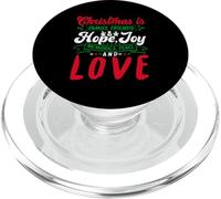 Christmas Is Family, Friends Love Memories Funny Xmas PopSockets PopGrip per MagSafe