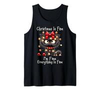 Christmas Is Fine I'm Fine Grumpy Xmas Cat Canotta