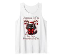 Christmas Is Fine I'm Fine Grumpy Xmas Cat Christmas Chaos Canotta